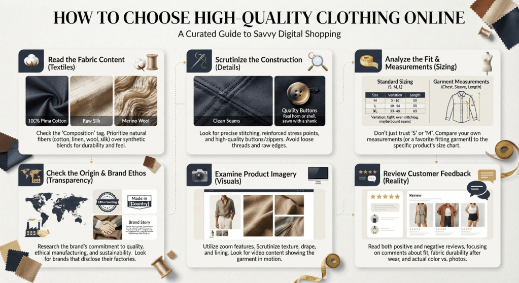 How to Choose High-Quality Clothing&nbsp;Online
